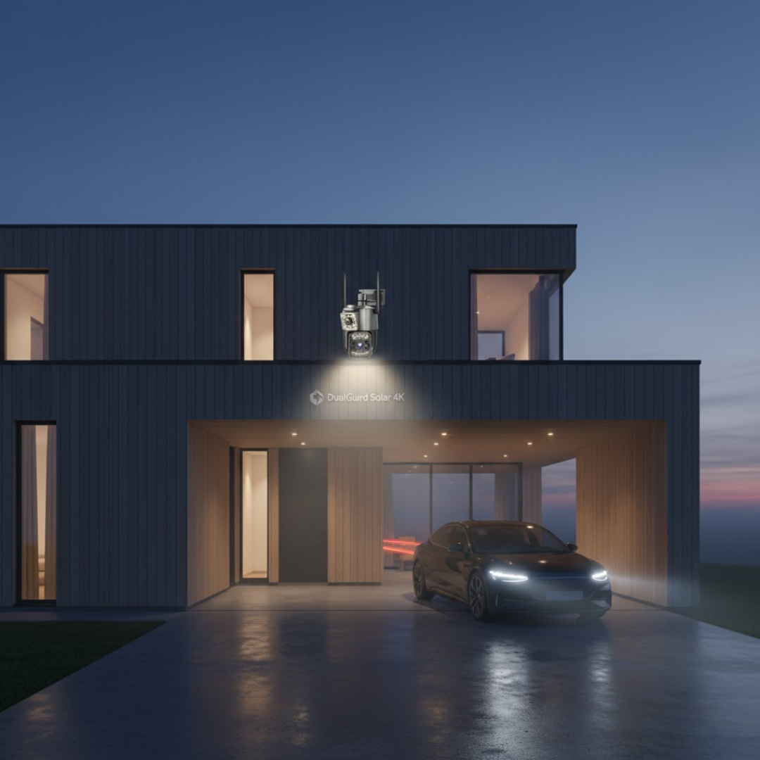 Draadloze 4K beveiligingscamera op zonne-energie met 360° zicht en 4G/Wi-Fi | Restfield