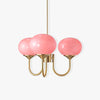 Glazen Kroonluchter Met Roze Witte Of Creme Bollen En Gouden Of Chromen Frame Moderne Design Kroonluchter Met 3 Of 5 Lichtpunten Voor Woonkamer En Eetkamer | Restfield