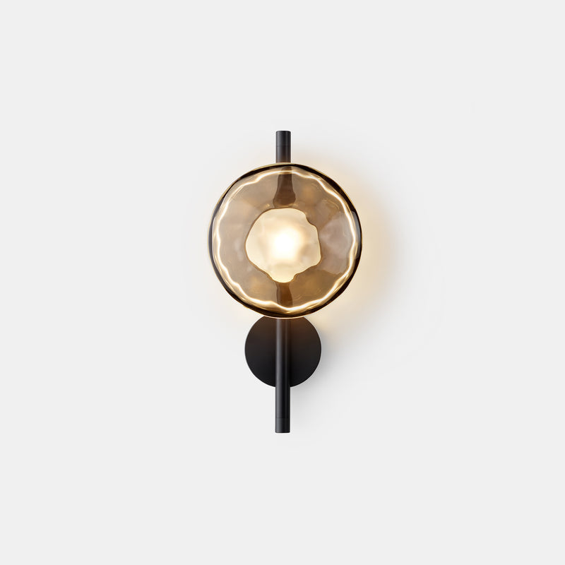 Wandlamp Glas Rond Scandinavisch LED 5W Zwart Goud 20cm Design | Restfield