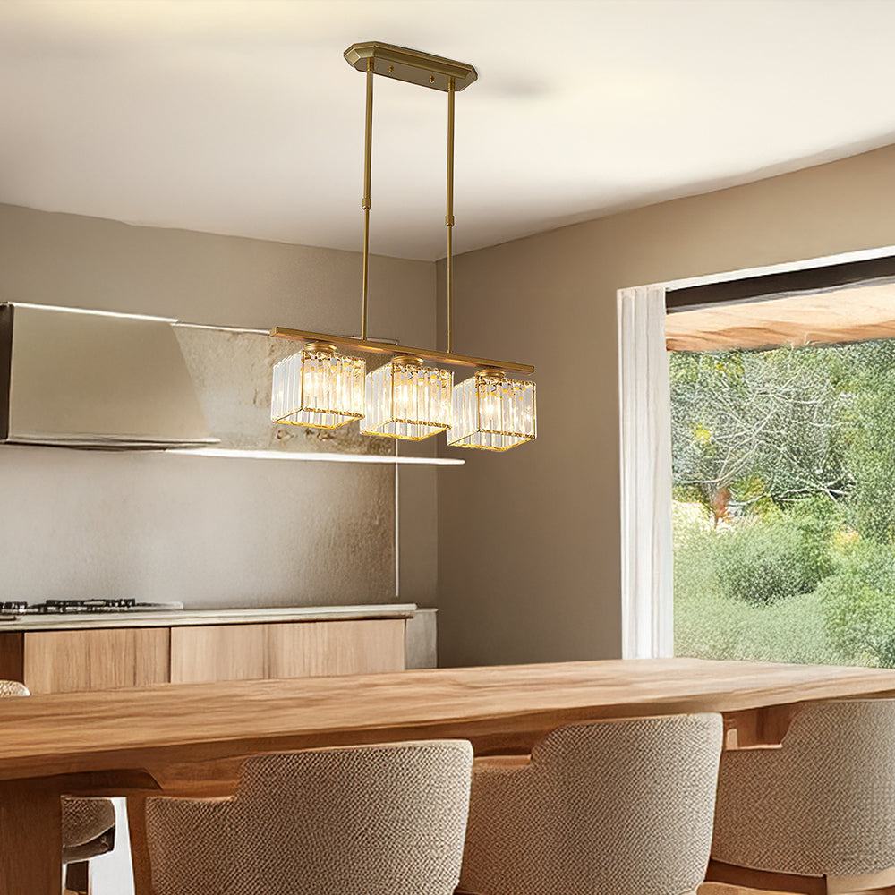 Hanglamp Eettafel Glas Zwart Goud 3 Of 4 Lichts E27 Modern | Restfield