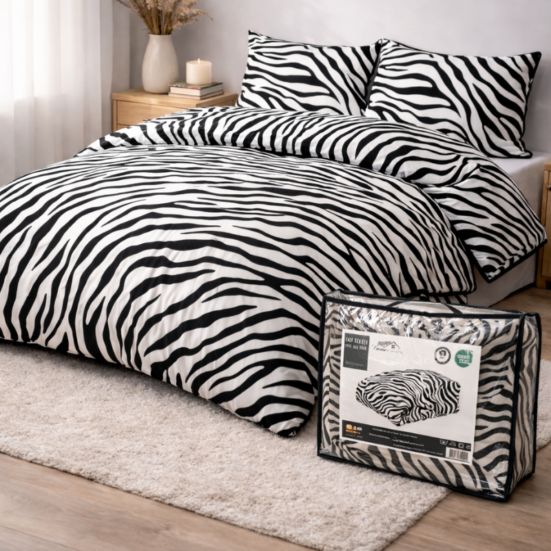 Restfield | 2-in-1 Dekbed Zonder Overtrek – Zebraprint – All Season