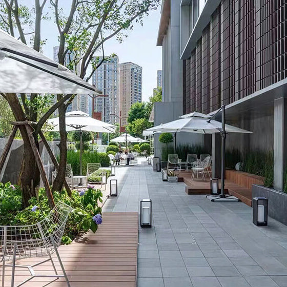 Led tuinlamp voor buiten – vierkante moderne buitenlamp met warm licht | Restfield