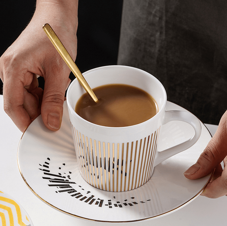 Koffiekop Met Spiegel Reflectie Schotel Keramiek Design Set | Restfield