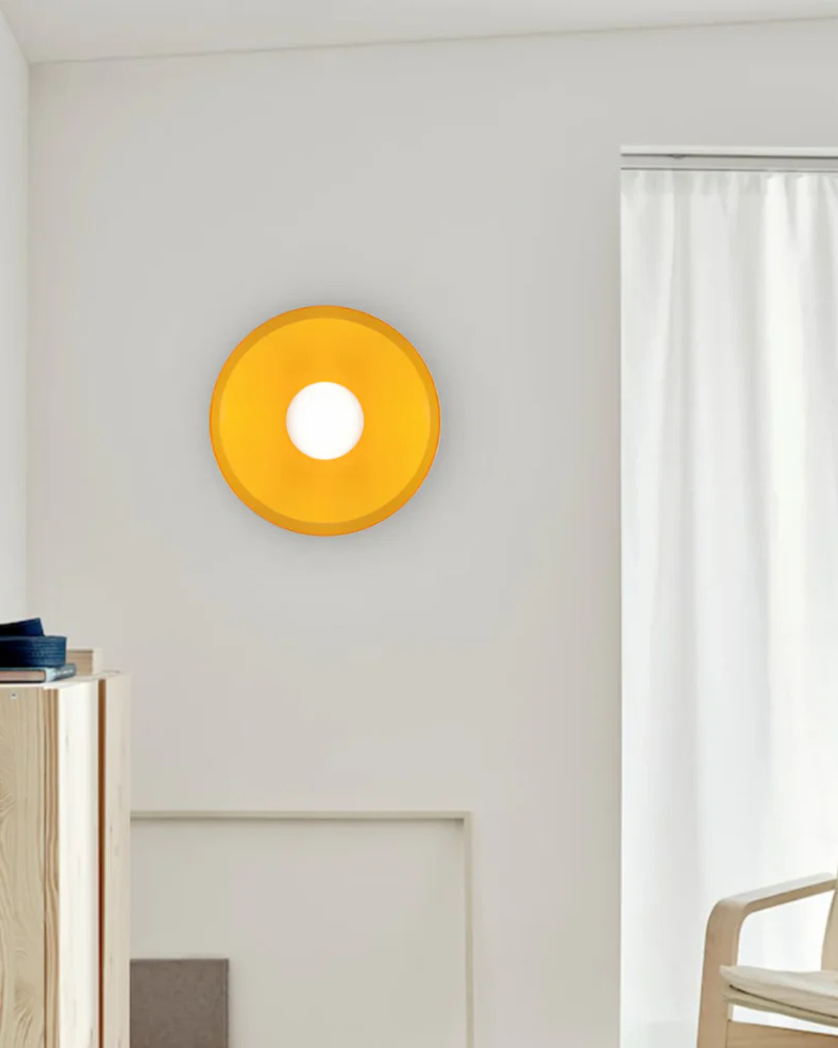 Moderne ronde plafondlamp van glas en ijzer – minimalistische designlamp voor woonkamer en slaapkamer met warme lichtkleur | Restfield