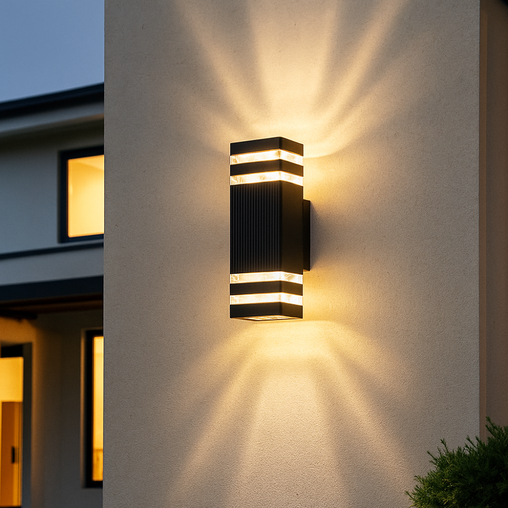 Buiten Wandlamp Up Down Gevelverlichting Waterdicht IP65 E27 Zwart | Restfield