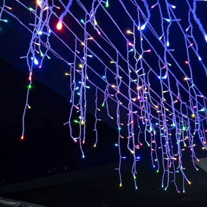 50 Meter Led IJspegel Lichtgordijn Met Warm Wit Waterfallicht Voor Buiten | Restfield