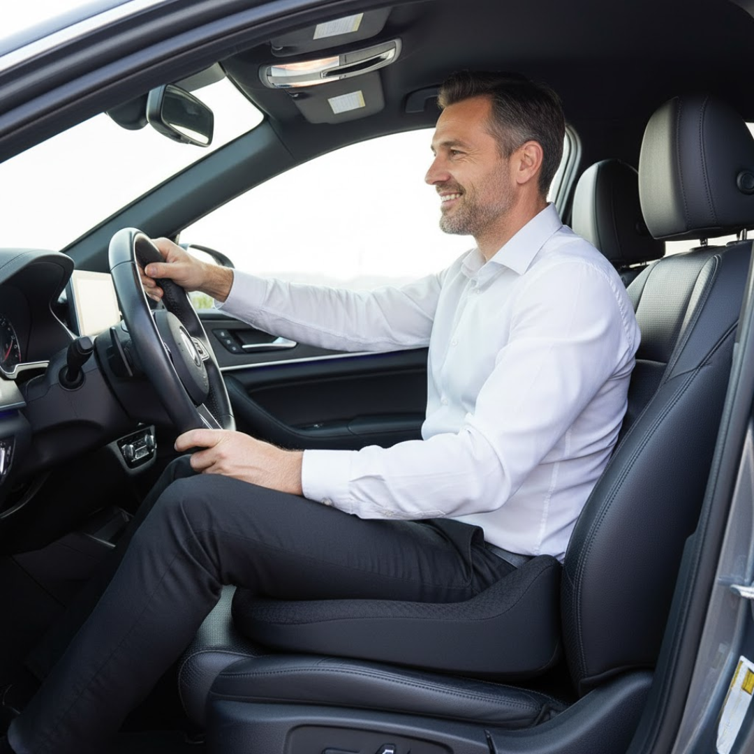 Ergonomisch Zitkussen Memory Foam Ademend Antislip Wasbaar Hoes Kantoor Auto Rolstoel 44x14cm | Restfield