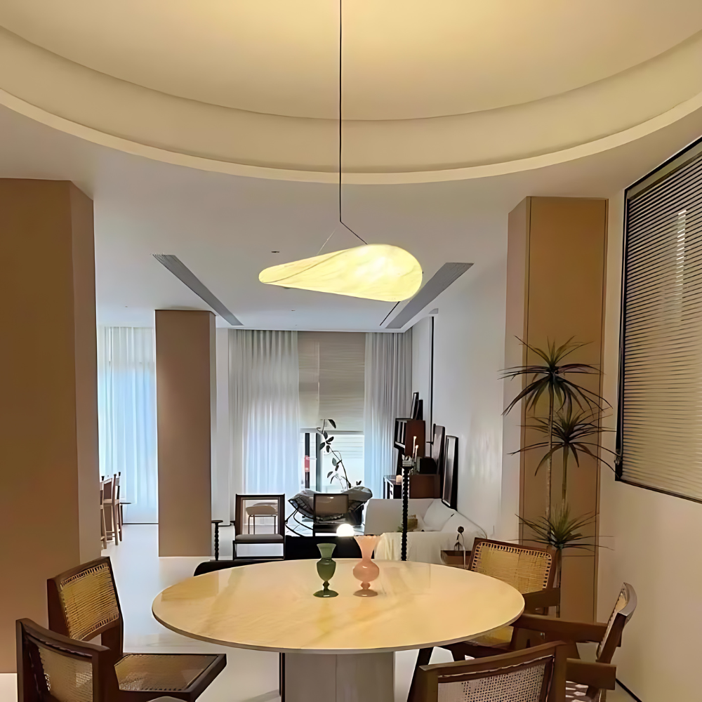 Hanglamp Japandi Handgeweven Zijde Wit Ø40 Ø60 Ø80 Slaapkamer Eetkamer | Restfield