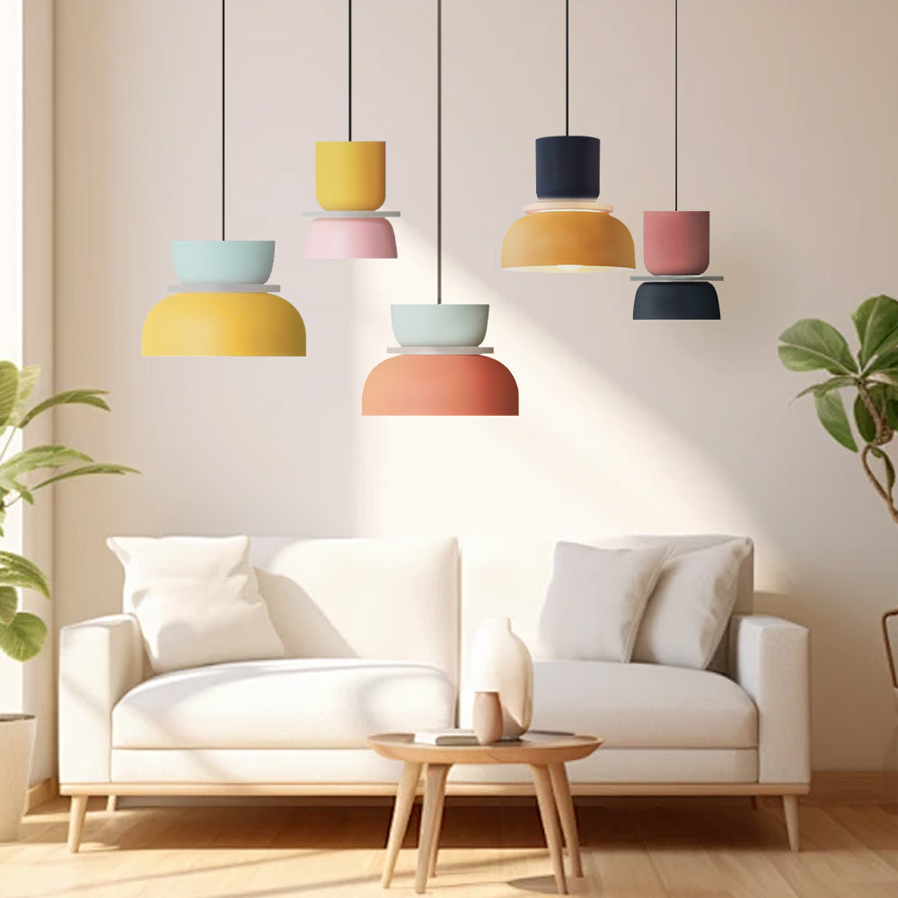 Hanglamp Nordic Color Block Aluminium Acryl Macaron 29cm E27 | Restfield