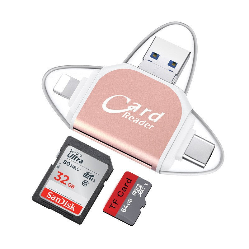 Kaartlezer 4 In 1 USB C Lightning SD Micro SD USB 3.0 | Restfield