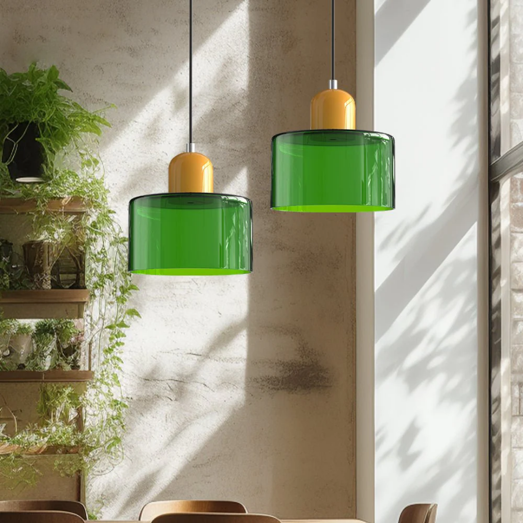 Restfield | Lismeno Retro Hanglamp – Glazen Hanglamp met Warm Licht voor Eettafel, Keuken & Woonkamer