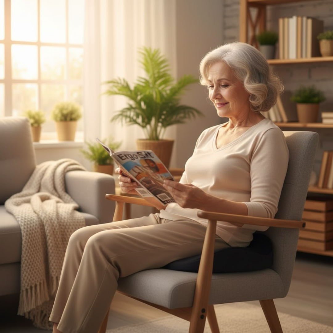 Ergonomisch Zitkussen Memory Foam Ademend Antislip Wasbaar Hoes Kantoor Auto Rolstoel 44x14cm | Restfield