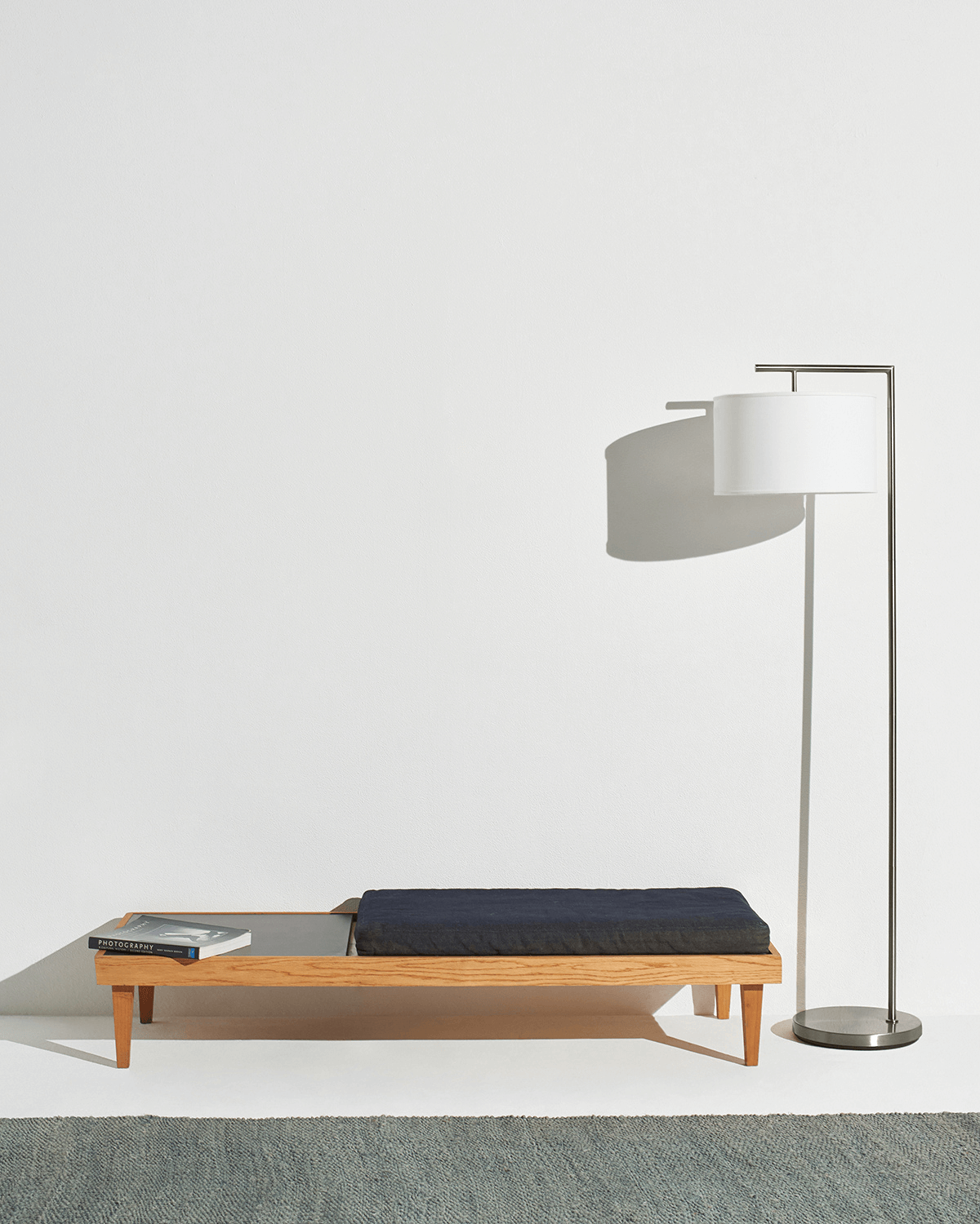 Vloerlamp Modern Met Stoffen Kap 152cm LED Zwart Messing Nikkel | Restfield