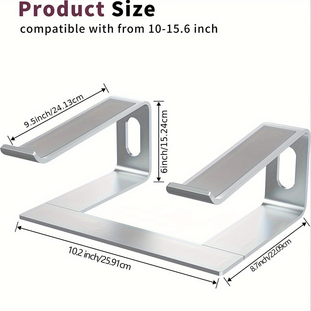 Aluminium laptopstandaard met ergonomisch ontwerp en ventilatie voor bureau en thuiswerken | Restfield
