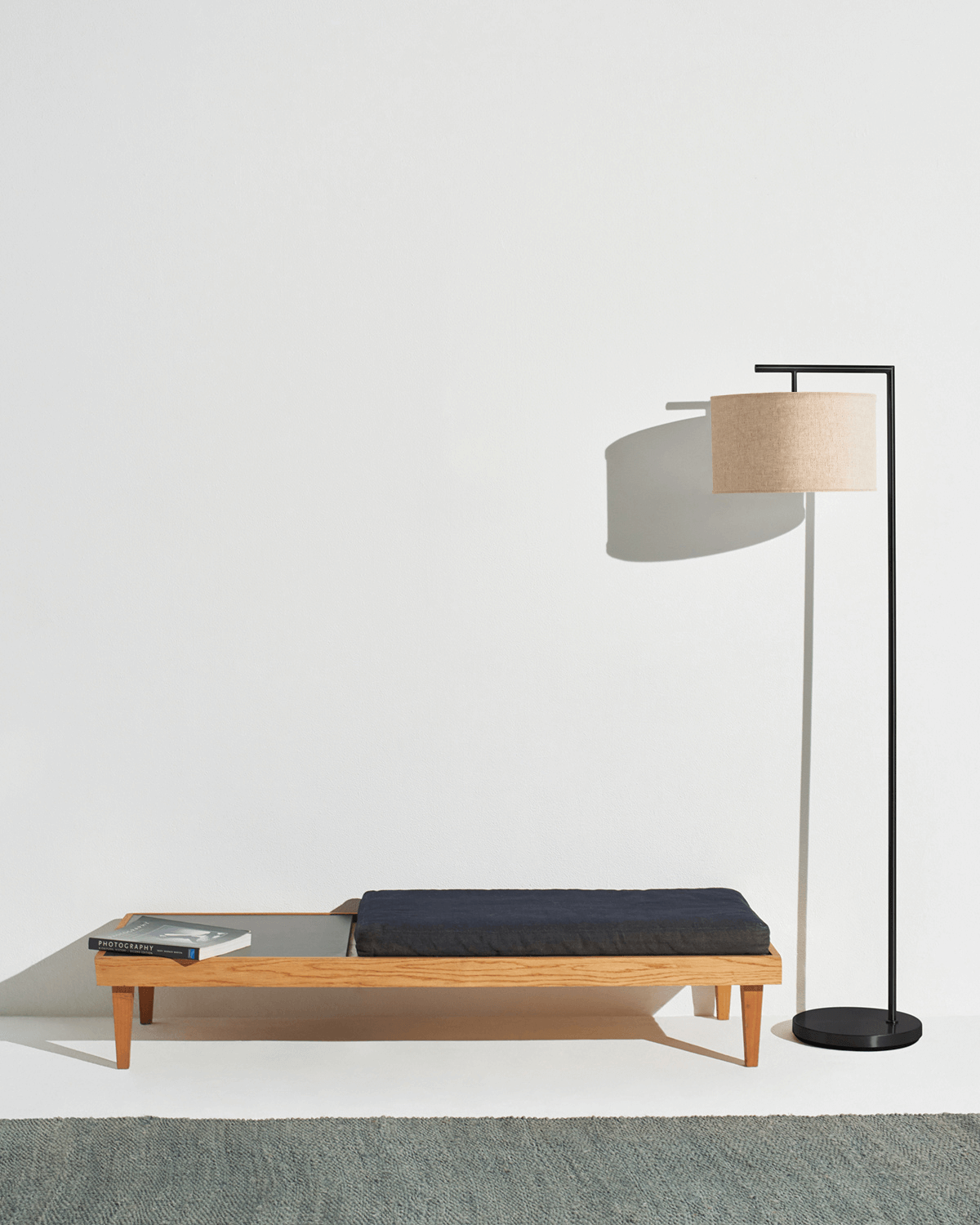 Vloerlamp Modern Met Stoffen Kap 152cm LED Zwart Messing Nikkel | Restfield