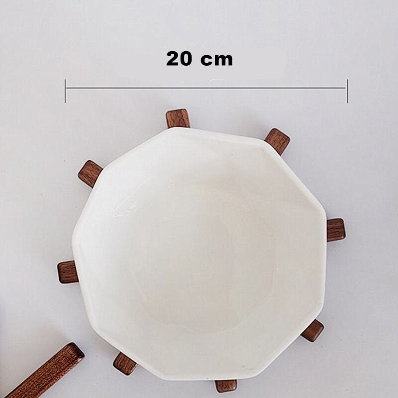 Pannenonderzetter Walnoot Houten Boom Design 10x25cm Tafelbescherming | Restfield