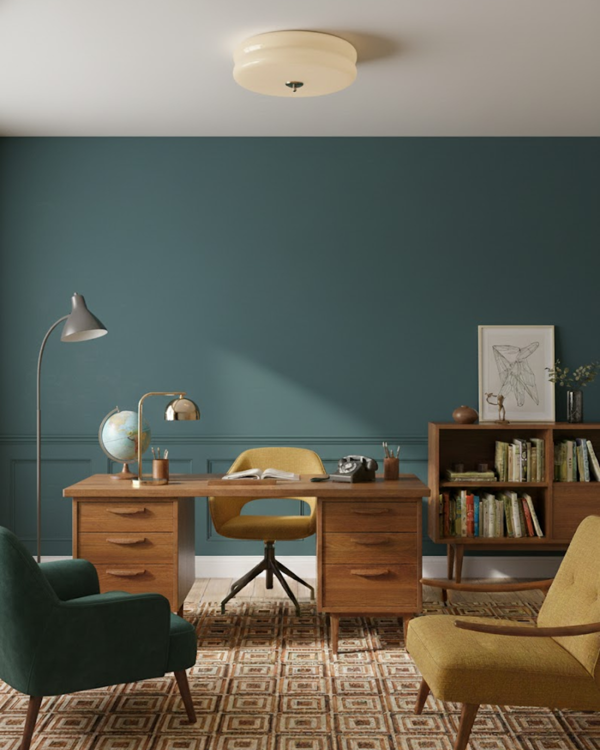 Art Deco Plafondlamp In Beige Met Chroom Accent En Warme Sfeerverlichting | Restfield