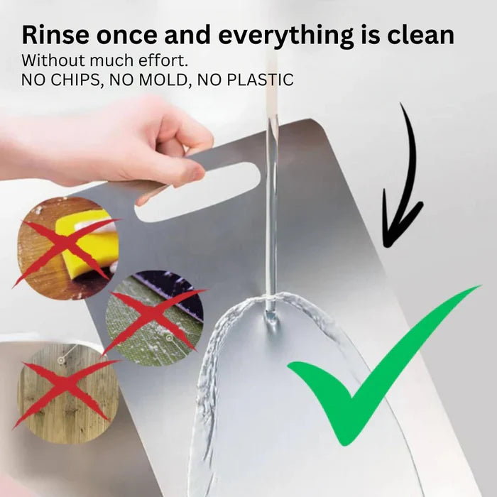 RVS Snijplank Van 100% 201 Roestvrij Staal Voor Hygiënisch En Duurzaam Keukengebruik | Restfield professionele eenvoud in uw keuken