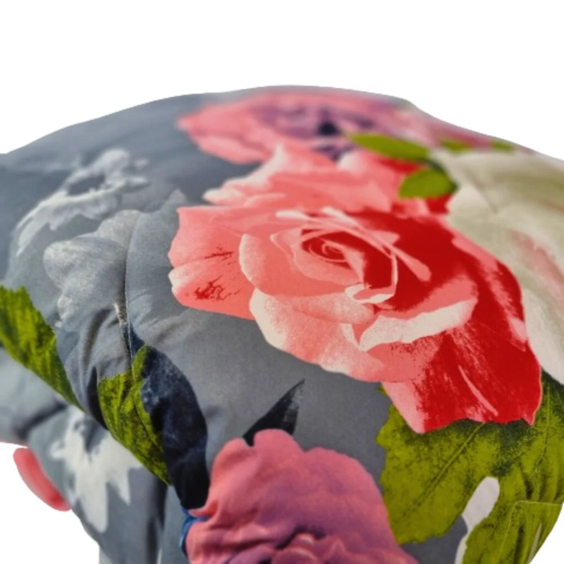 Restfield | 2-in-1 Dekbed Zonder Overtrek – Grijs met Rozen – All Season