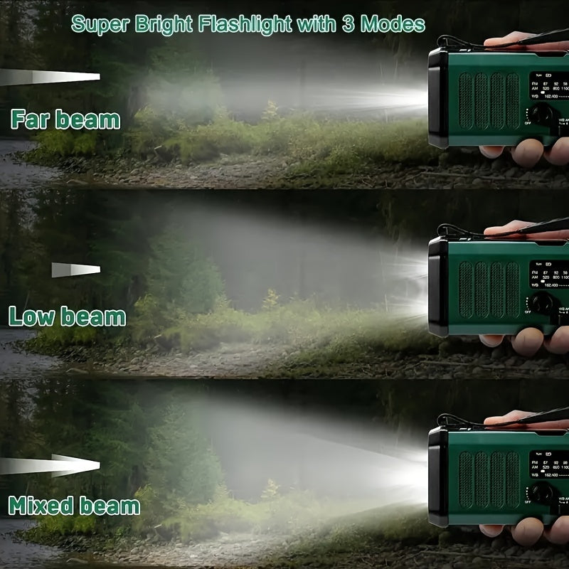 Noodradio met Zonnepaneel & Handcrank – AM/FM/NOAA Radio, Powerbank & Zaklamp | Restfield