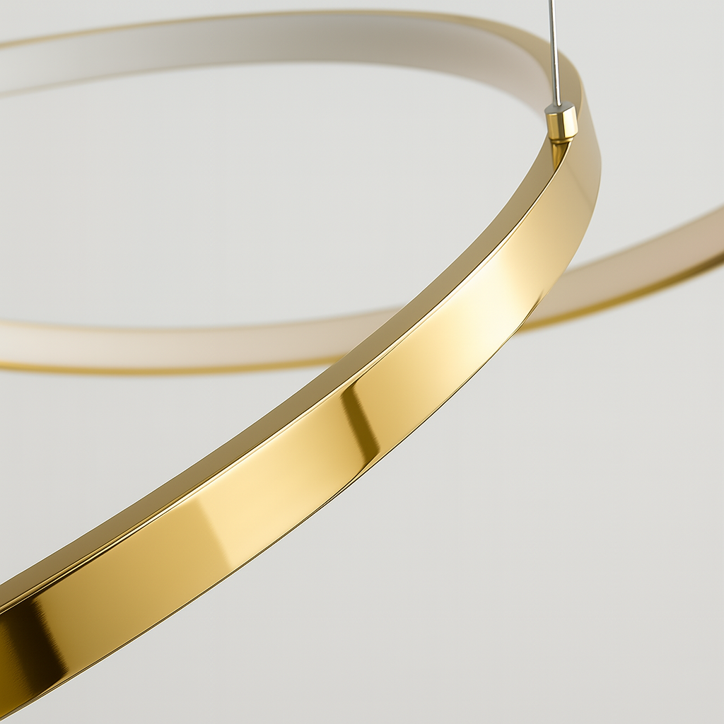 LED Kroonluchter Ringen Dimbaar RVS Goud Of Zwart 3 Tot 8 Elementen | Restfield