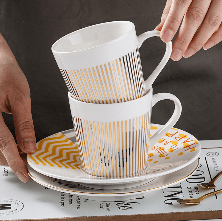 Koffiekop Met Spiegel Reflectie Schotel Keramiek Design Set | Restfield