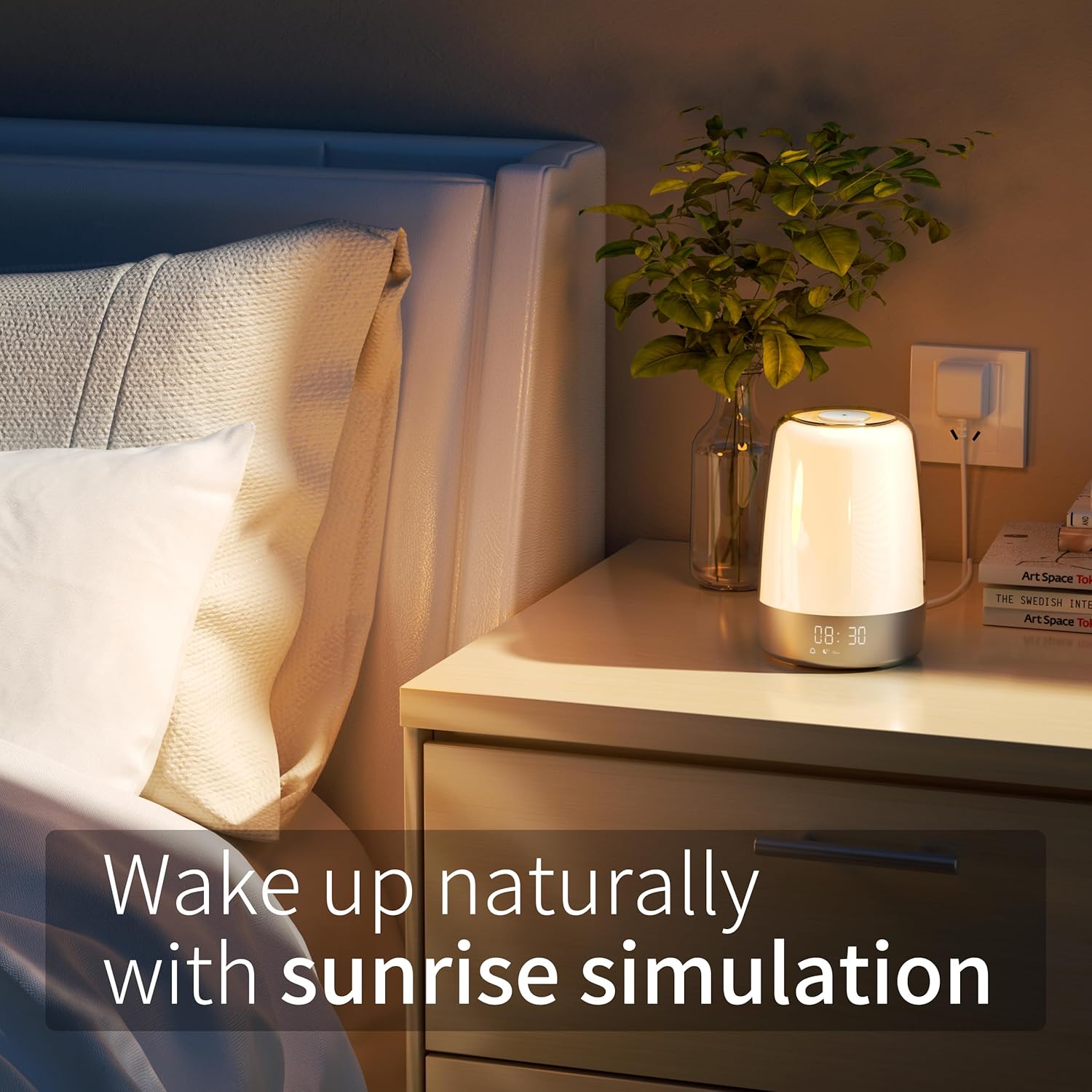 Aurora Wake-Up Light – Lichtwekker met Zonsopgang, Natuurlijke Geluiden & USB-C | Restfield