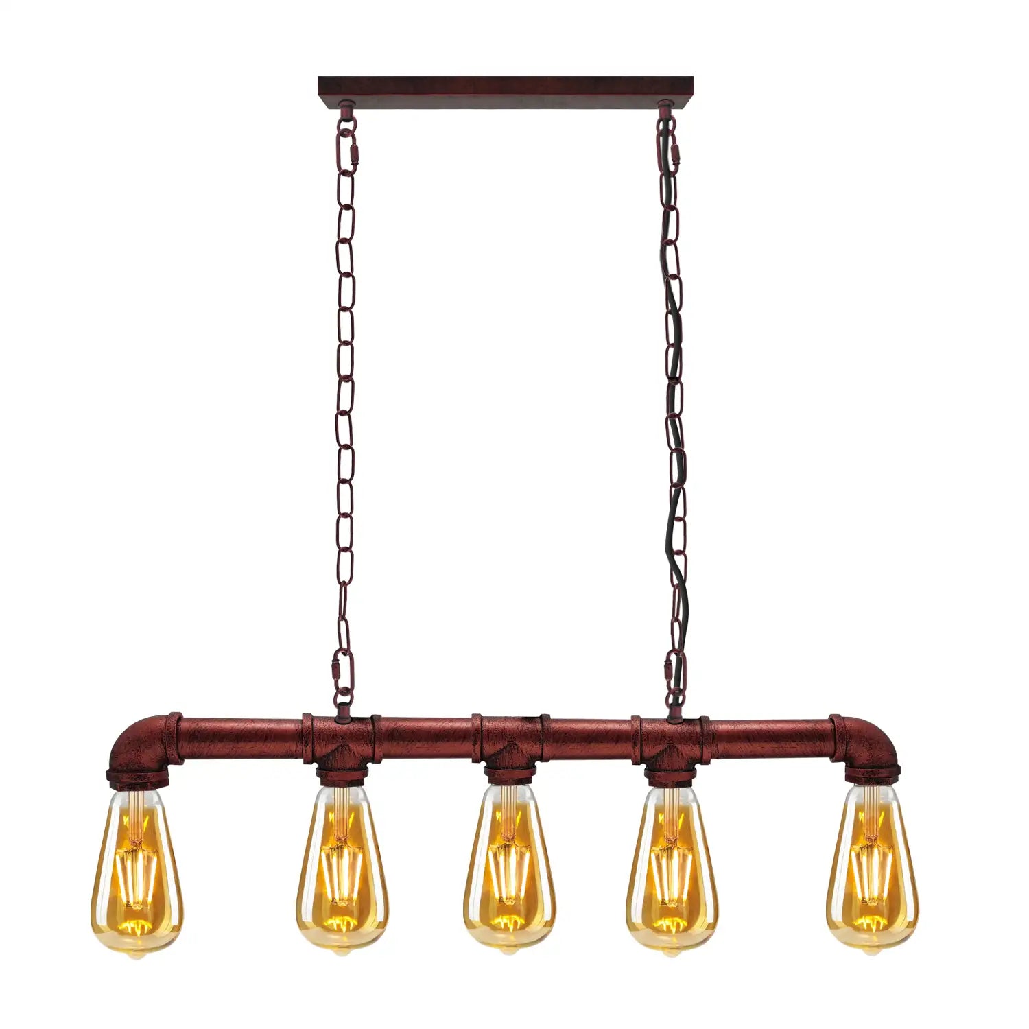 Hanglamp Industrieel Steampunk Waterpijp Koper Ijzer 110cm Vintage Plafondlamp Retro