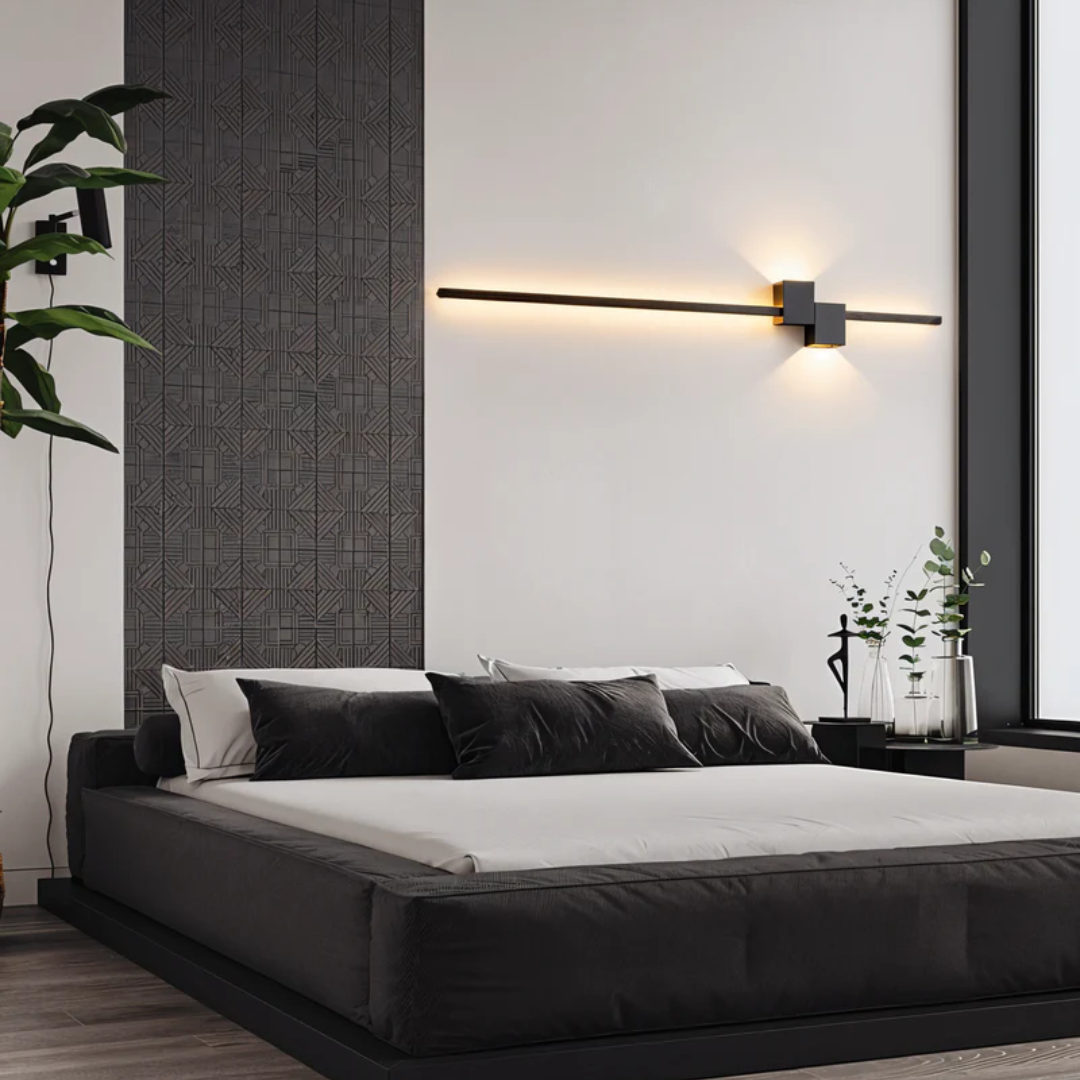LED Wandlamp Modern Aluminium 62cm Warm Wit Zwart Wit Goud | Restfield