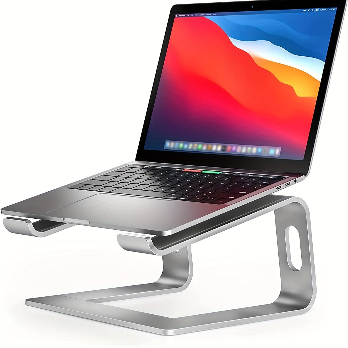 Aluminium laptopstandaard met ergonomisch ontwerp en ventilatie voor bureau en thuiswerken | Restfield