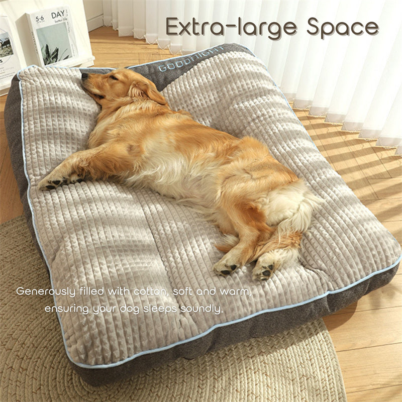 Hondenmand Pluche Antislip Wasbaar Bruin 80x64cm Orthopedisch Hondenbed Groot