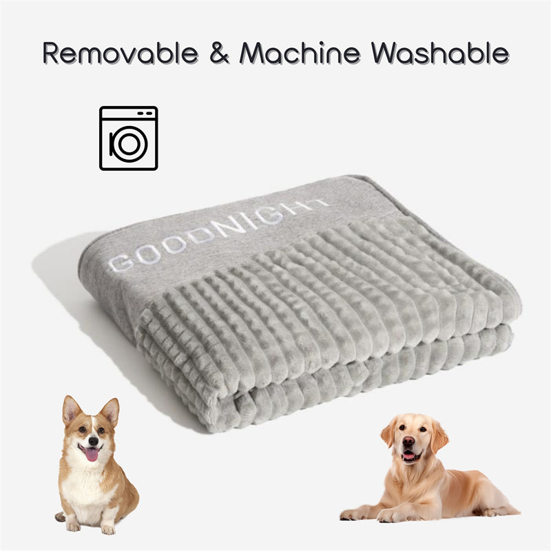 Hondenmand Pluche Antislip Wasbaar Bruin 80x64cm Orthopedisch Hondenbed Groot