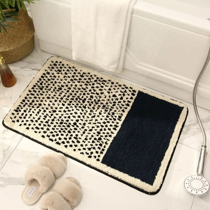 Luxe antislip badmat met abstract design voor moderne badkamers | Restfield