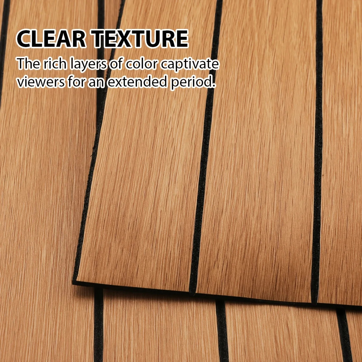 Zelfklevend Wandpaneel 3D Houtlook PVC 40x300cm Woonkamer Slaapkamer Peel and Stick Muursticker Behang Latten Patroon Waterdicht | Restfield