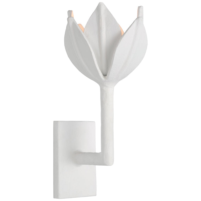 Design Wandlamp met Bloemvorm in Messing en Gips – Artistieke Wandverlichting Geïnspireerd op Giacometti voor Woonkamer en Hal | Restfield