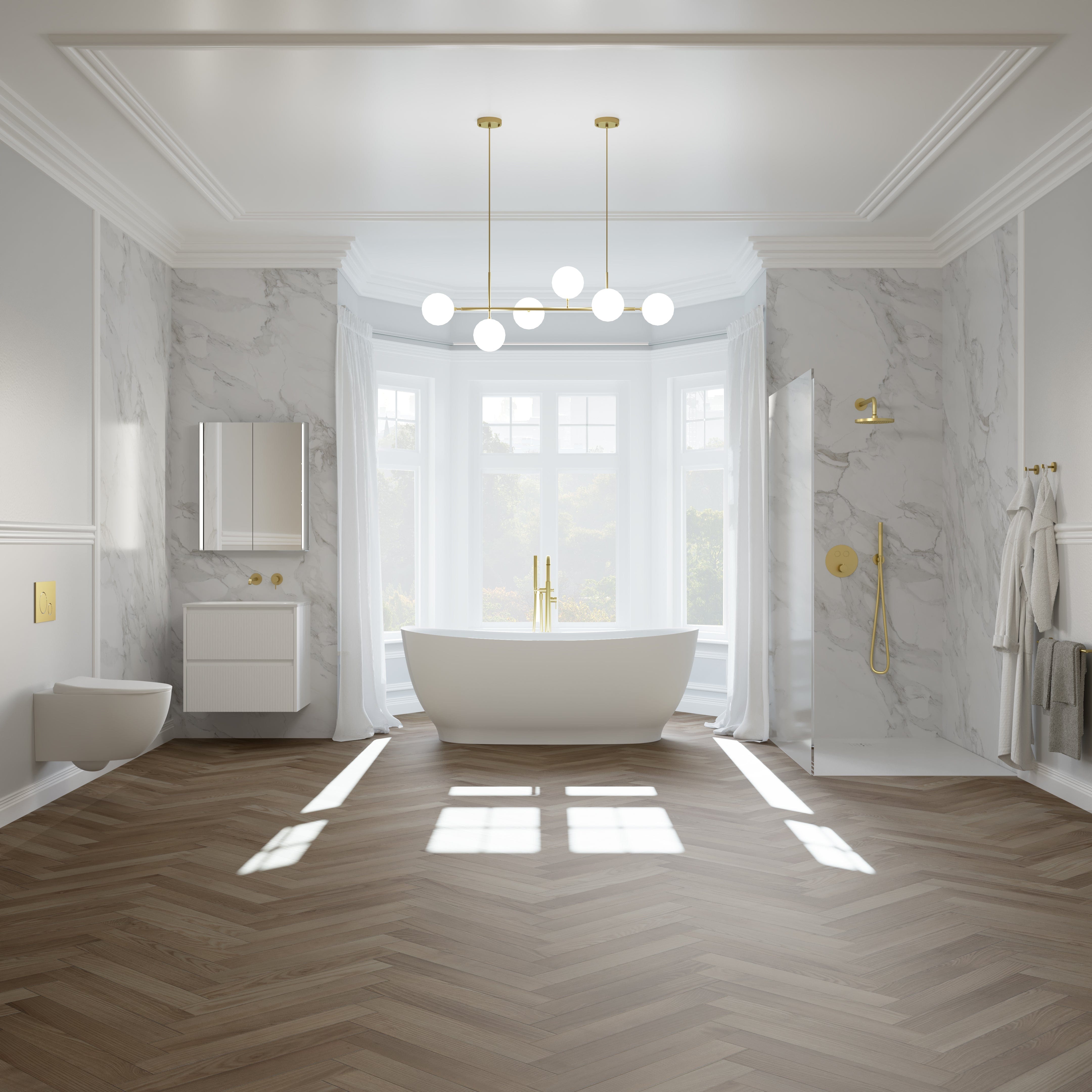 Wandkraan Wastafel Geborsteld Messing Italiaans Design 180mm Mengkraan Luxe Badkamer