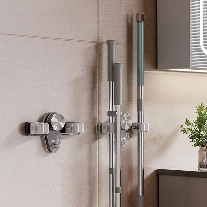 Wandhouder Voor Bezem En Mop Zonder Boren Met Sterke Zuignap En Verstelbare Hoek Voor Badkamer Keuken En Berging | Restfield