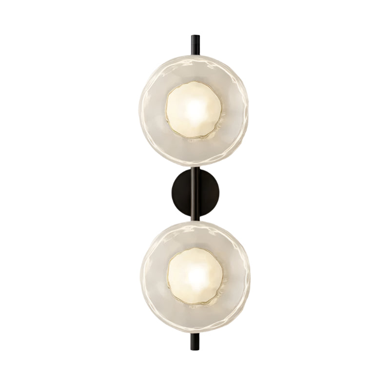 Wandlamp Glas Rond Scandinavisch LED 5W Zwart Goud 20cm Design | Restfield