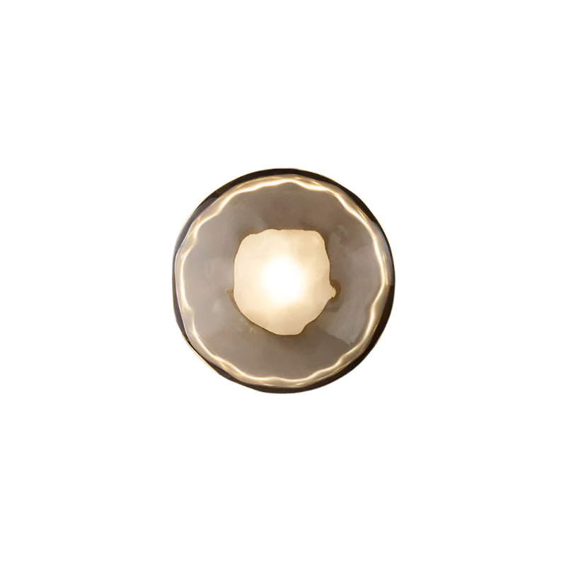 Wandlamp Glas Rond Scandinavisch LED 5W Zwart Goud 20cm Design | Restfield