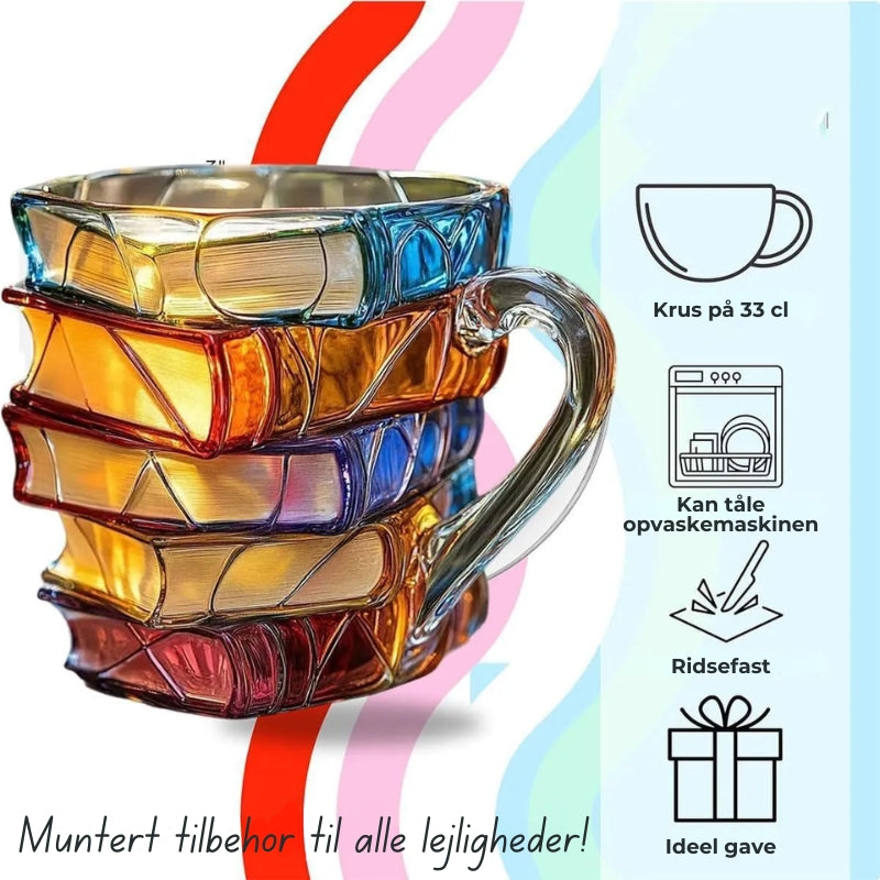 3D Boekenmok | Mok voor Boekenliefhebbers | Originele Koffiemok - unieke literaire koffiekop, cadeau voor boekenliefhebbers