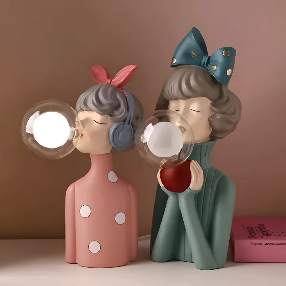 Tafellamp Meisje Bubble LED Design 25-36cm USB Sfeerverlichting | Restfield