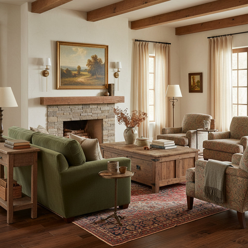 Luxe dubbele wandlamp met stoffen kap en antiek goud bladgoud afwerking voor hal en woonkamer | Restfield