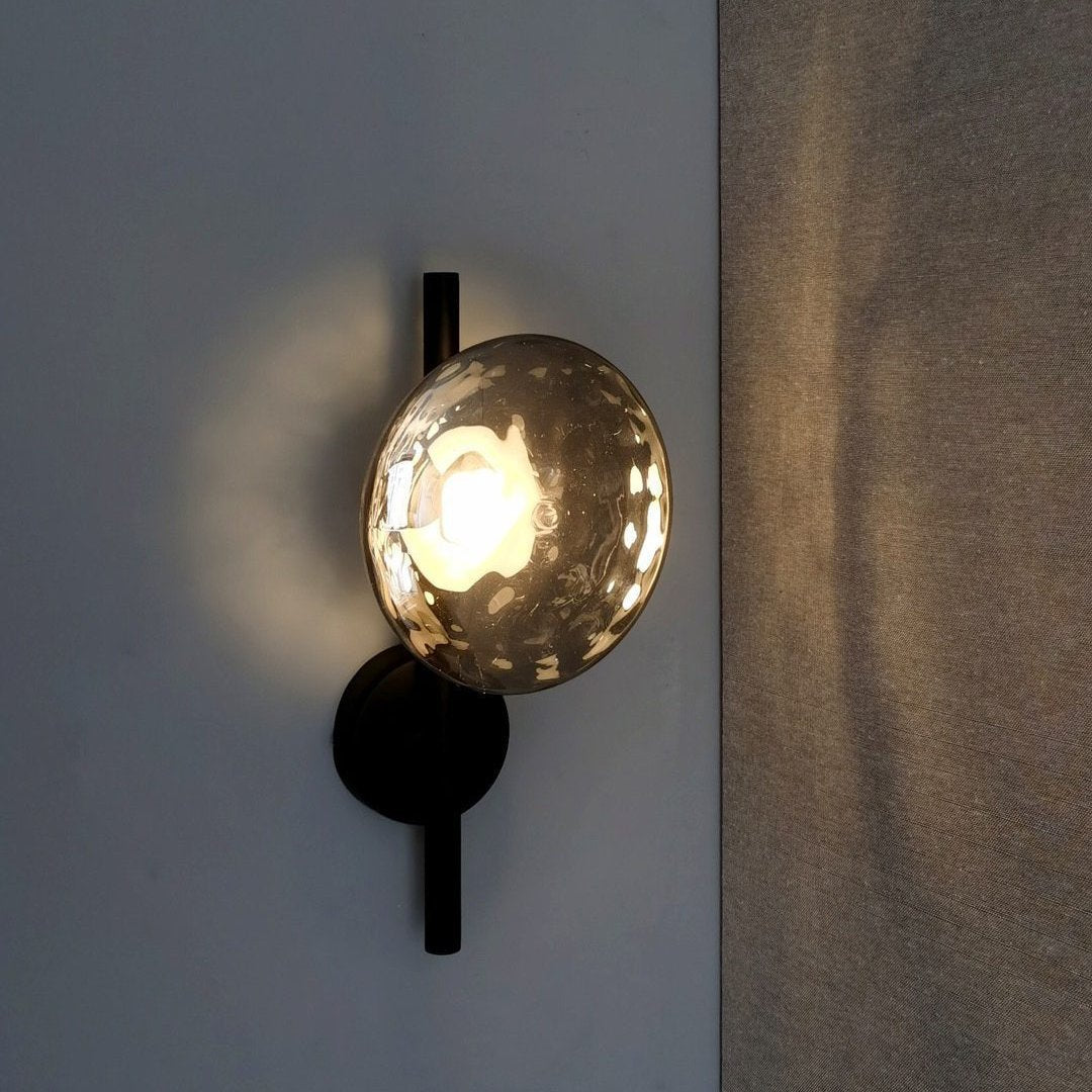 Wandlamp Glas Rond Scandinavisch LED 5W Zwart Goud 20cm Design | Restfield