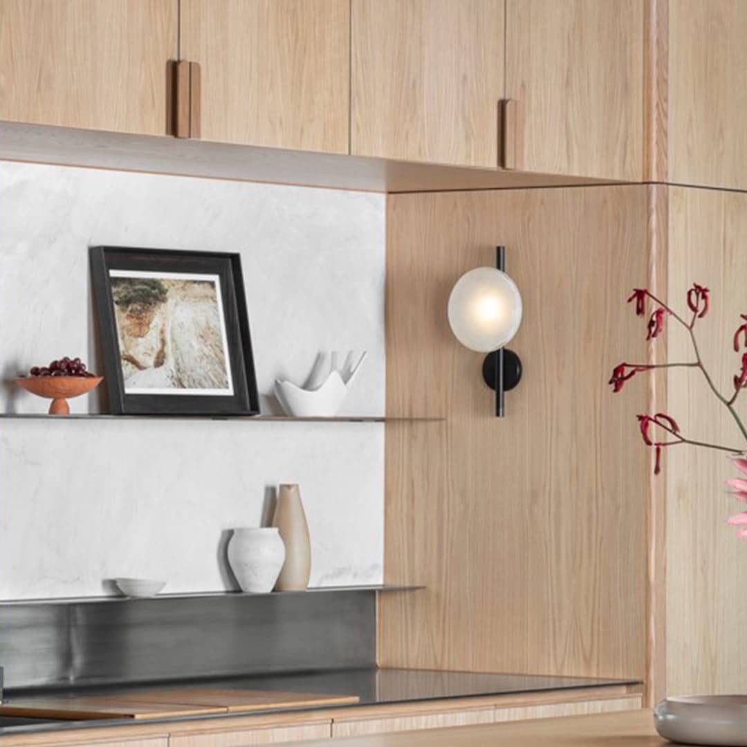 Wandlamp Glas Rond Scandinavisch LED 5W Zwart Goud 20cm Design | Restfield