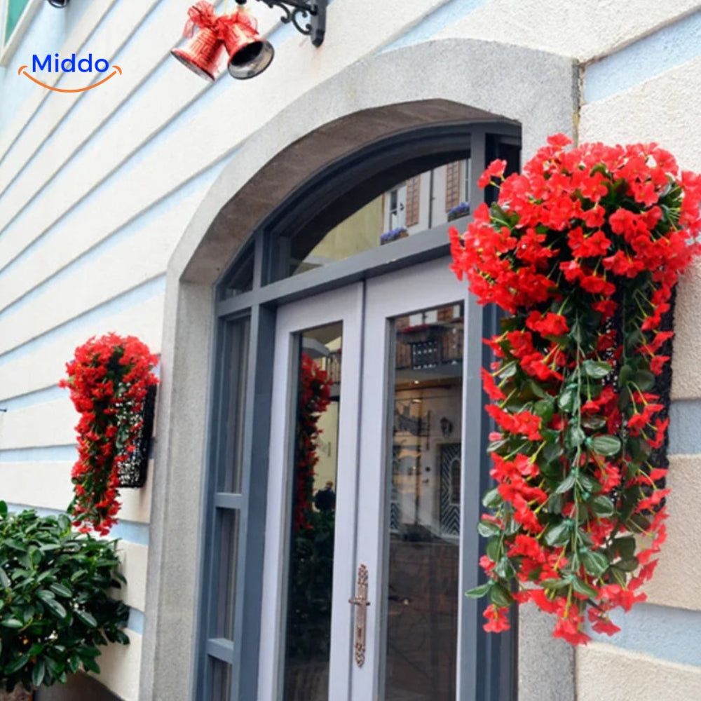 Kunst orchidee hangplant met hangende bloemen voor wanddecoratie, interieur en bruiloften | Restfield