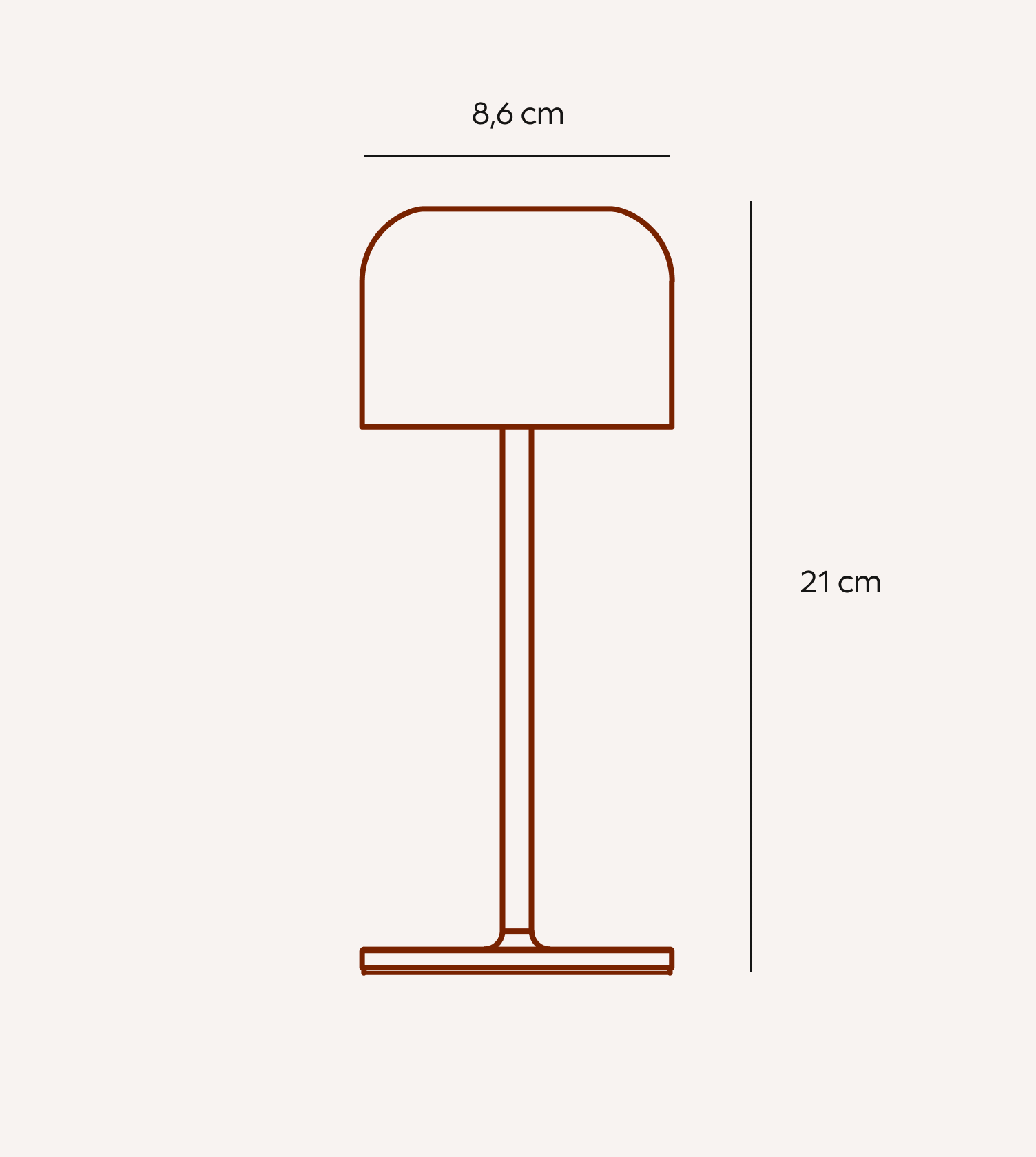 Draadloze Tafellamp LED Oplaadbaar Touch Dimbaar IP54 21cm Chroom