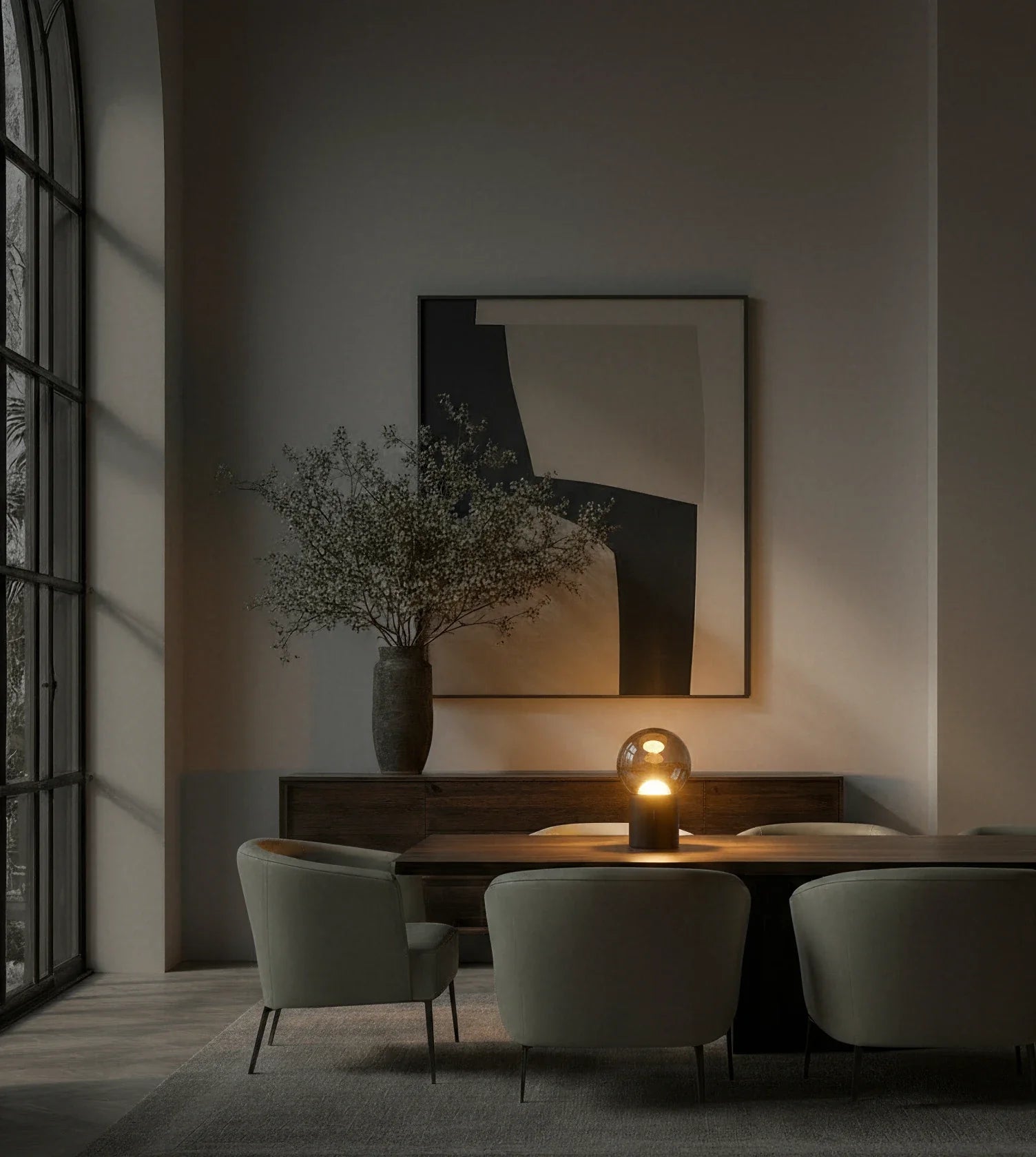 Draadloze Tafellamp LED Oplaadbaar Touch Dimbaar Glasdesign Schwarz Chrom 20cm | Restfield