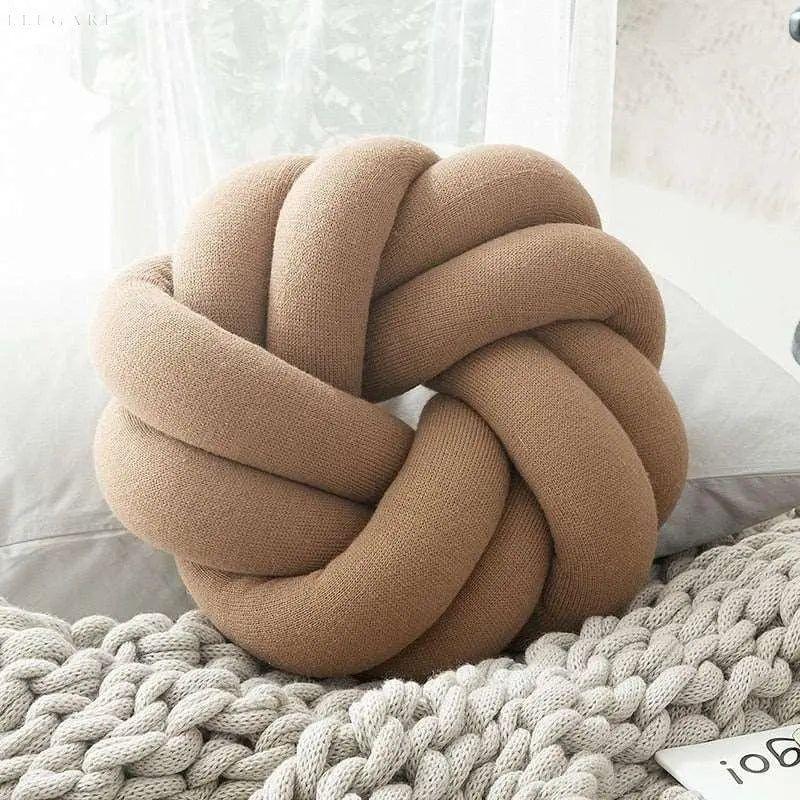 Sierkussen Knoop Rond Fluweel Decoratief 30cm Scandinavisch | Restfield