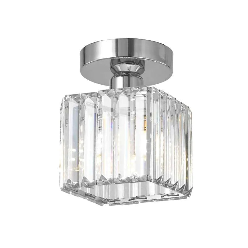 Plafondlamp Kristal Zwart Zilver Goud E27 Opbouw Modern Hal Woonkamer | Restfield