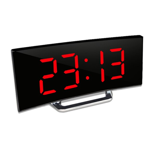Digitale LED Wekker met Gebogen Display – Automatische Lichtregeling & Groot Scherm | Restfield